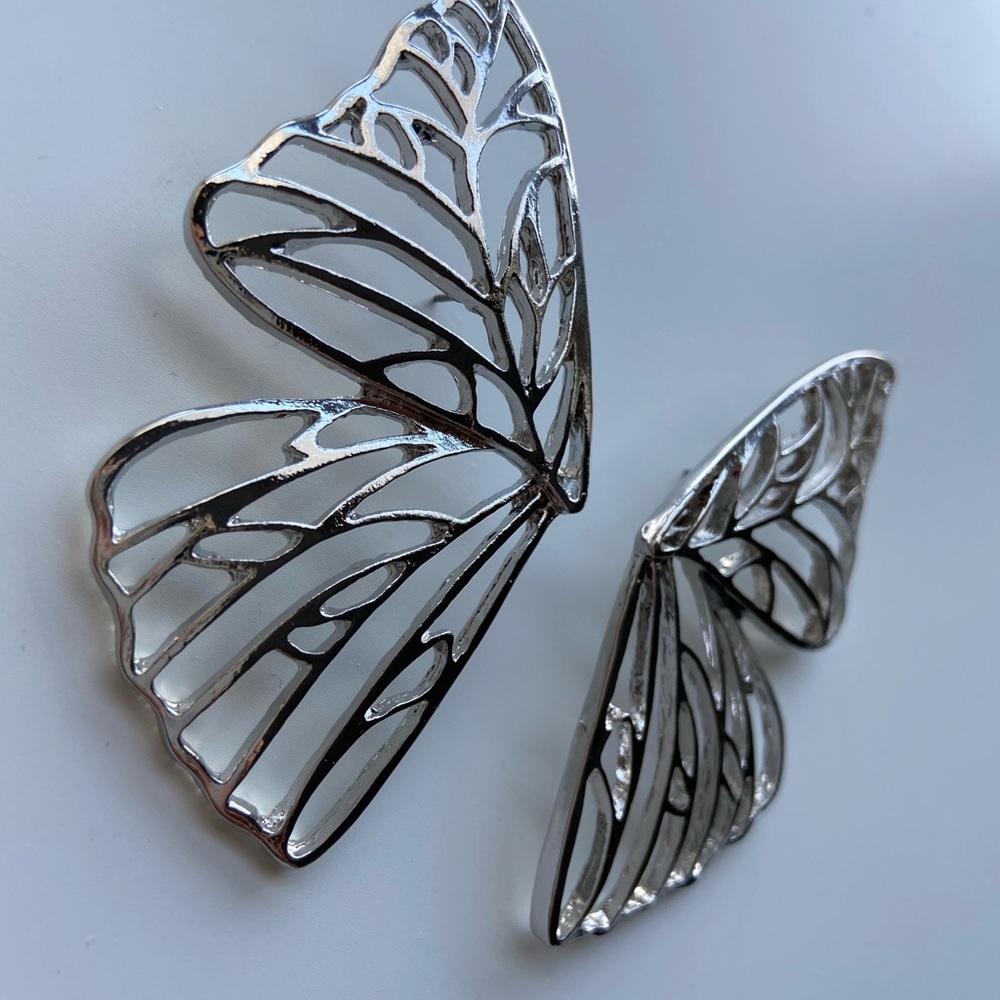 Butterfly wings larg earrings - Picture 3 of 7
